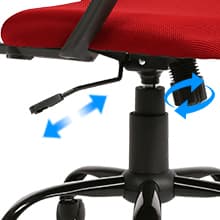 BestOffice Office Chair Ergonomic Cheap Desk Chair Mesh Computer Chair Lumbar Support Modern Executive Adjustable Stool Rolling Swivel Chair for Back Pain (Red)