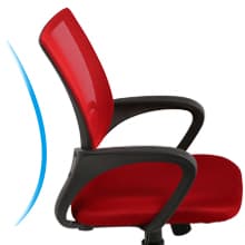 BestOffice Office Chair Ergonomic Cheap Desk Chair Mesh Computer Chair Lumbar Support Modern Executive Adjustable Stool Rolling Swivel Chair for Back Pain (Red)