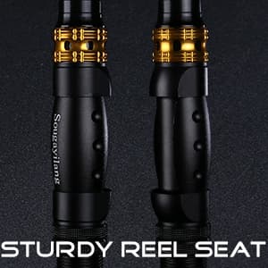 Sougayilang Telescopic Fishing Rod - 24 Ton Carbon Fiber Ultralight Fishing Pole with CNC Reel Seat, Portable Retractable Handle, Stainless Steel Guides for Bass Salmon Trout Fishing