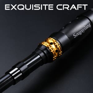 Sougayilang Telescopic Fishing Rod - 24 Ton Carbon Fiber Ultralight Fishing Pole with CNC Reel Seat, Portable Retractable Handle, Stainless Steel Guides for Bass Salmon Trout Fishing