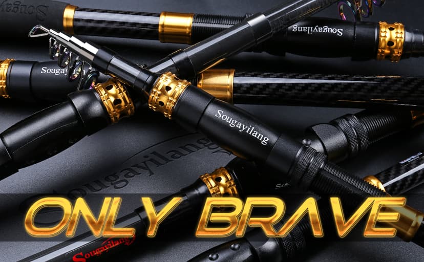 Sougayilang Telescopic Fishing Rod - 24 Ton Carbon Fiber Ultralight Fishing Pole with CNC Reel Seat, Portable Retractable Handle, Stainless Steel Guides for Bass Salmon Trout Fishing