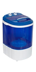 SUPER DEAL Small Portable Washing Machine 9.9lb Mini Compact Washer Twin Tub Laundry Machine Top Load Spinning and Washing Combo 6.57 FT Inlet Gravity Drain Hose