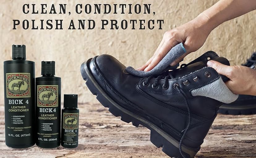 Bickmore Bick 4 Leather Conditioner 8 oz - Cleaner & Conditioner - Restore Polish & Protect All Smooth Finished Leathers