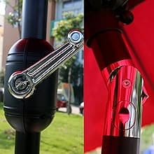 Sunnyglade 9' Patio Umbrella Outdoor Table Umbrella with 8 Sturdy Ribs (Red)