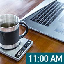 COSORI Coffee Mug Warmer & Mug Set for Desk, Cup Heater, Office & Christmas Gifts, 1°F Precise Temperature Control, Touch Tech & LCD Digital Display (77-194℉), 304 Stainless Steel, Silver/Black