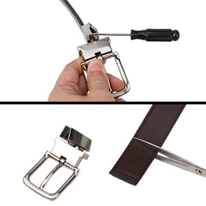 Lavemi Mens Belt Reversible 100% Italian Leather Dress Casual,One Reverse for 2 Colors,Trim to Fit