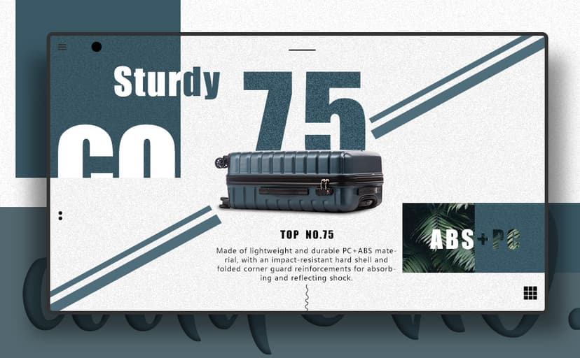 Coolife Expandable Suitcase PC ABS TSA Luggage 3 Piece Set Lock Spinner Carry on (Teal blue)