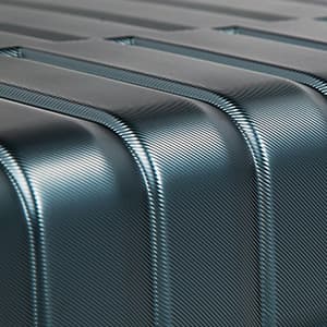 Coolife Expandable Suitcase PC ABS TSA Luggage 3 Piece Set Lock Spinner Carry on (Teal blue)